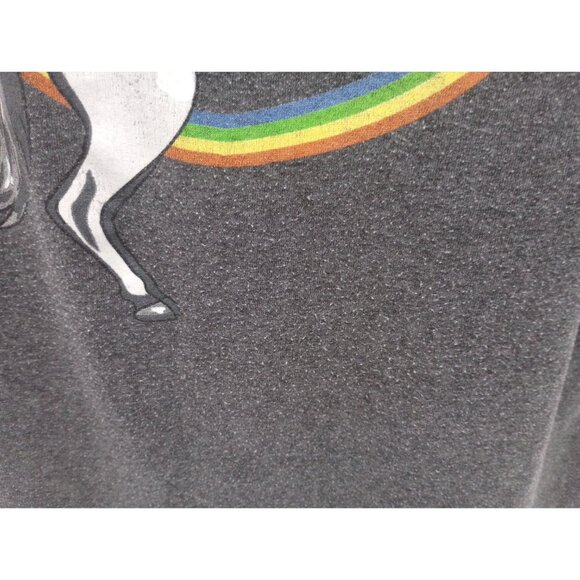 Marvel Deadpool Riding Unicorn Rainbow Gray Graphic T-Shirt Adult Size Large - Picture 6 of 11